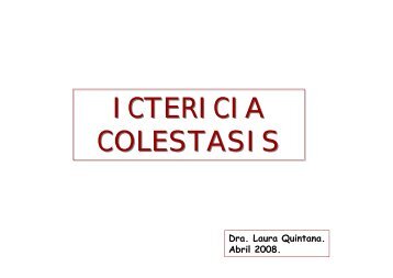 ICTERICIA COLESTASIS ICTERICIA COLESTASIS