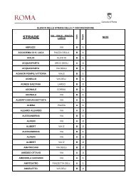 ELENCO DELLE STRADE DELLA I^ CIRCOSCRIZIONE