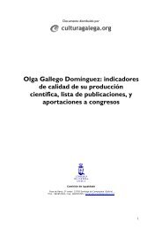 Olga Gallego Domínguez: indicadores de ... - Culturagalega.org