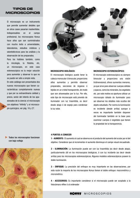 TIPOS DE MICROSCOPIOS - Kosmos