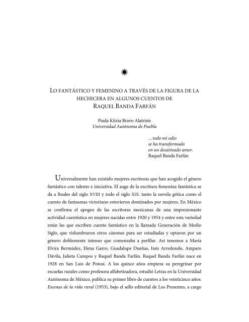 lo fantástico y femenino a través de la figura de la hechicera en ...