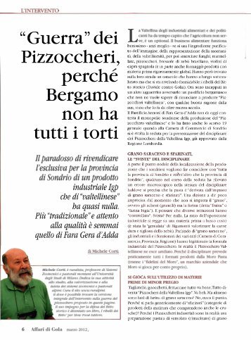 "Guerra" dei Pizzoccheri, perché Bergamo non ha tutti i torti - Ruralpini