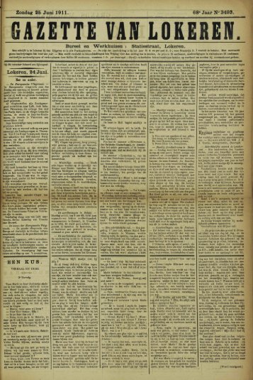 Zondag 25 Juni 1911. 68« Jaar N" 3493. Bureel en Werkhuizen ...