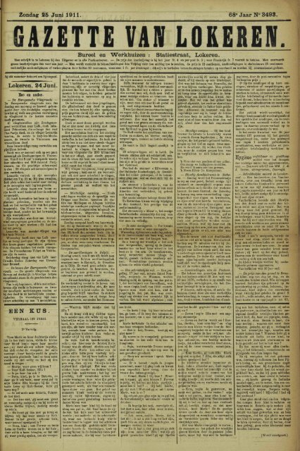 Zondag 25 Juni 1911. 68« Jaar N" 3493. Bureel en Werkhuizen ...