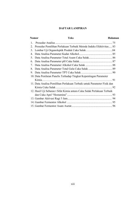 xiii DAFTAR ISI Halaman LEMBAR PERSETUJUAN ...