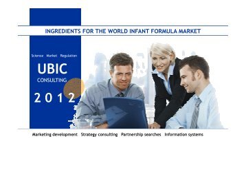 ingredients for the world infant formula market - UBIC-Consulting