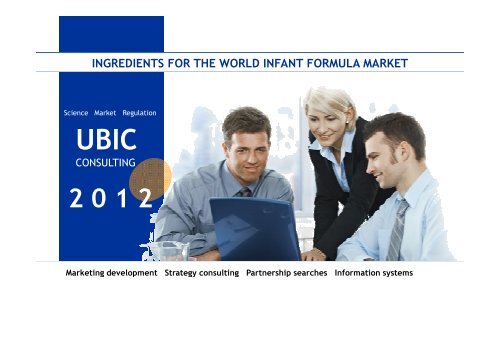 ingredients for the world infant formula market - UBIC-Consulting