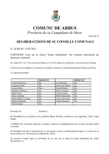 COMUNU DE ARBUS - Sa Bertula Antiga