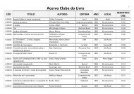 Acervo Clube do Livro - Tribunal Regional do Trabalho da 21ª Região