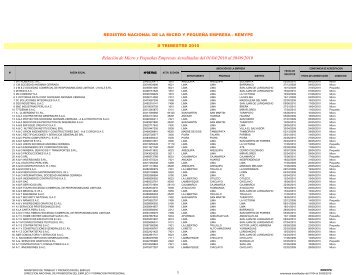 Relación de Micro y Pequeñas Empresas Acreditadas del 01/04