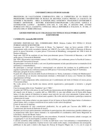 Giudizi LFILLET04 - Università degli Studi di Sassari
