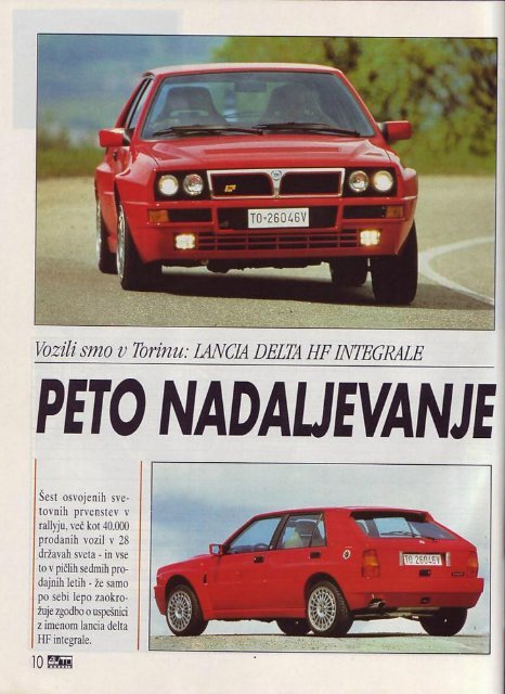 Prenesi PDF testa Lancia Lancia Delta HF integrale - Avto Magazin