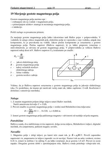 19 Merjenje gostote magnetnega polja
