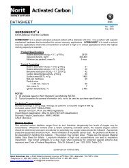 SORBONORIT ® 4 Datasheet - Cabot Norit Activated Carbon