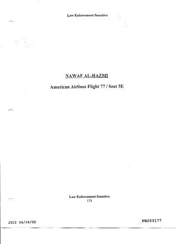 NAWAF AL-HAZMI American Airlines Flight 77 / Seat 5E - 911Myths