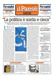 “La politica è sorda e cieca” - Lecce ed il Salento online