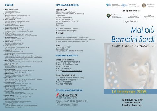 Mai più Bambini Sordi - Advanced Meeting Solutions