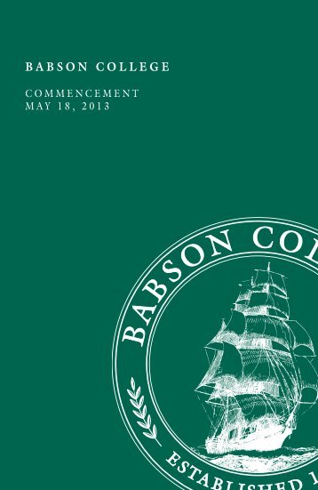 View the program (pdf) - Babson College