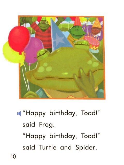 Lesson 10:Toad's Birthday
