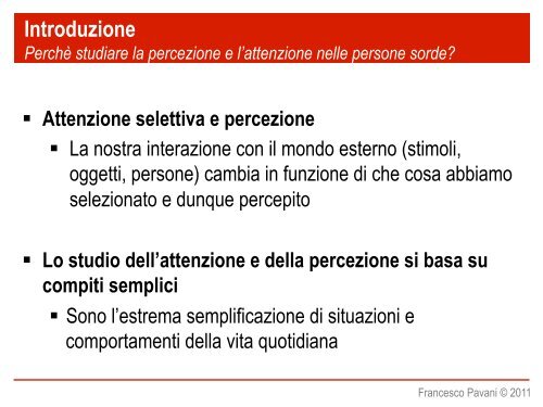 La percezione visiva e tattile nelle persone sorde