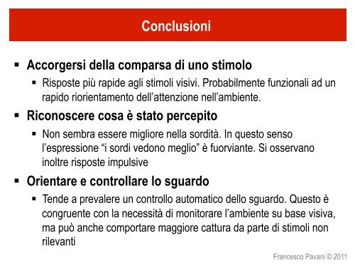 La percezione visiva e tattile nelle persone sorde