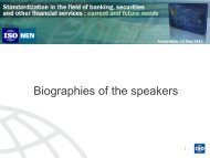 Biographies of the speakers - ISO