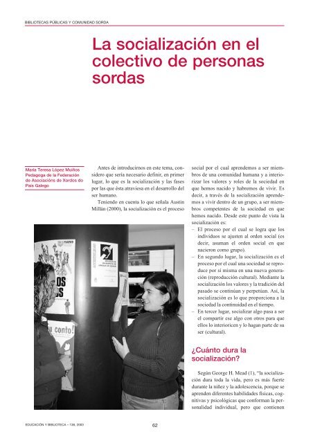 bibliotecas públicas y comunidad sorda - Servicio de Información ...