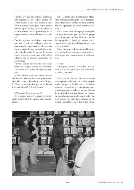 bibliotecas públicas y comunidad sorda - Servicio de Información ...