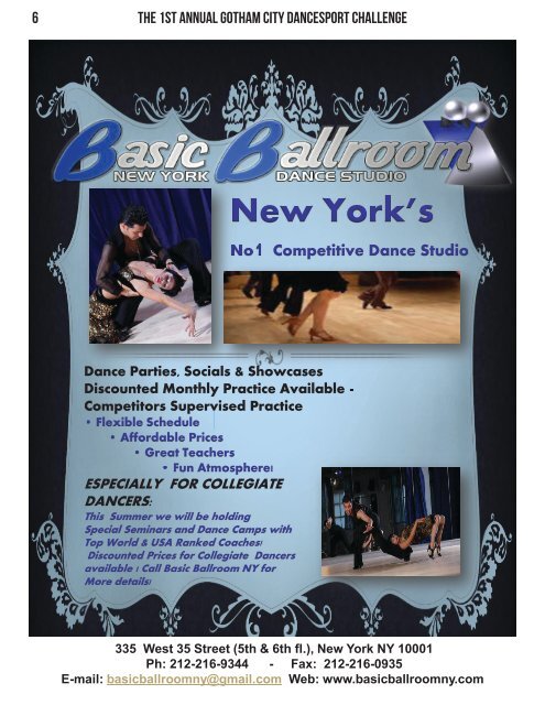 Download the Program - Gotham City Dancesport Challenge