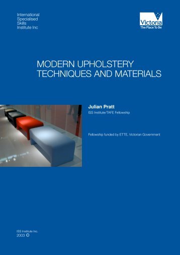 modern upholstery techniques and materials - International ...
