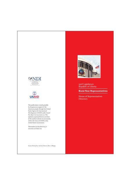 House of Representative Directory - National Democratic Institute