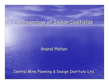 Hydrogeology of Indian Coalfields