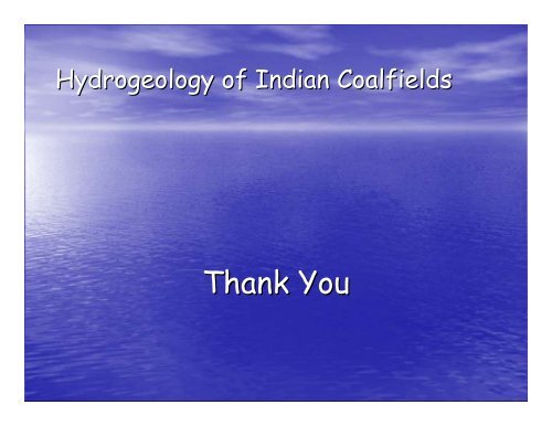 Hydrogeology of Indian Coalfields