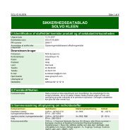 sikkerhedsdatablad solvo kleen - NCH Europe Inc., Danmark