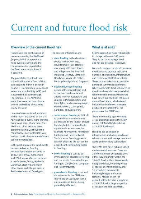 Pembrokeshire and Ceredigion Rivers Catchment Flood ...