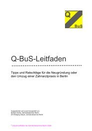 Q-BuS-Leitfaden - Zahnärztekammer Berlin