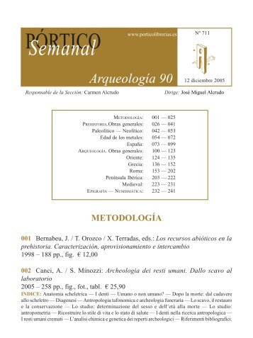 Arqueología 90 - Pórtico librerías