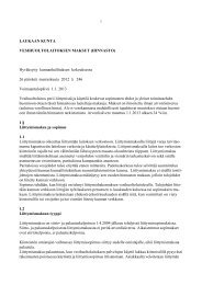 Vesihuoltolaitoksen maksut 1.1.2013 - Laukaa