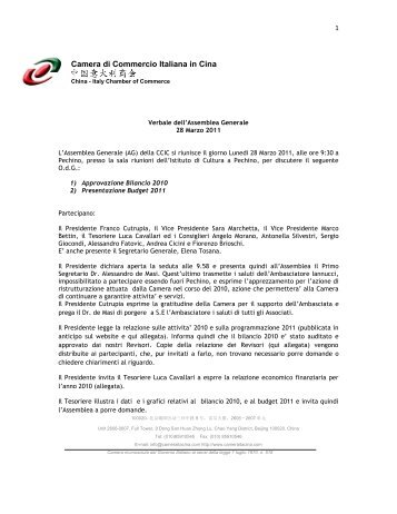 questo link - China-Italy chamber of commerce