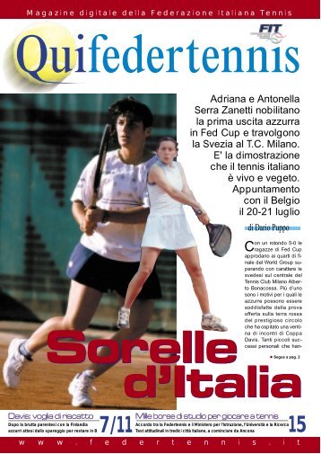 Sorelle - Federazione Italiana Tennis