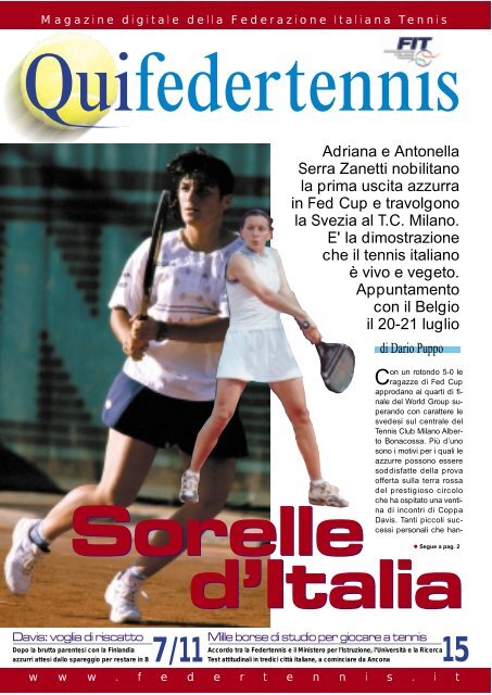 Sorelle - Federazione Italiana Tennis