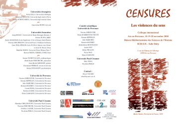 CENSURES - Université de Provence