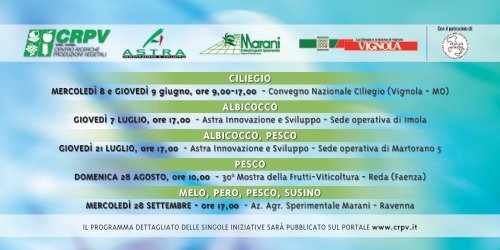 CILIEGIO ALBICOCCO ALBICOCCO, PESCO PESCO MELO, PERO ...