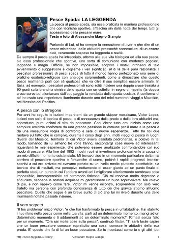 Pesce Spada: LA LEGGENDA - Biggame.it