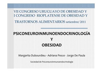 Psicoinmunoneuroendocrinología y Obesidad, Dra. Pesce