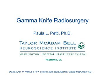 Gamma Knife Radiosurgery