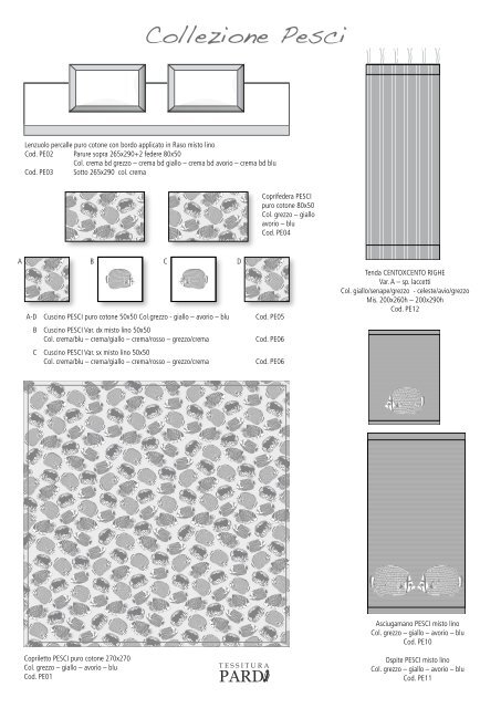 Collezione Pesci - Tessitura Pardi, Srl