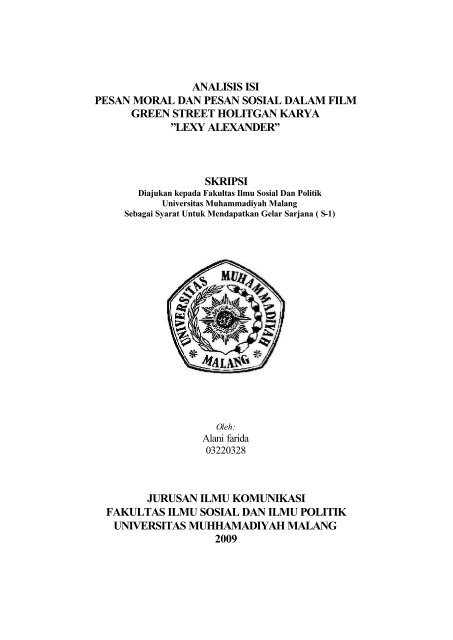Analisis Isi Pesan Moral Dan Pesan Sosial Dalam Film Green Street