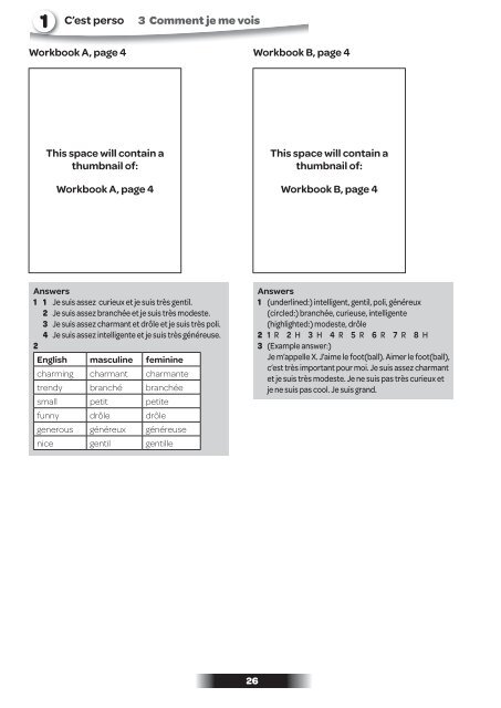 Module 1: C'est perso (Pupil Book pp. 6–25) - Pearson