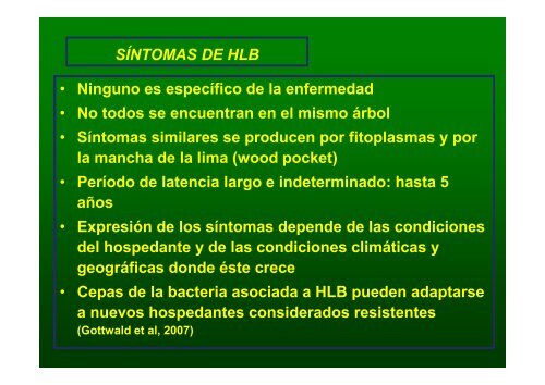 Sintomas de HLB Y de Deficiencias Nutricionales